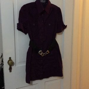 Purple belted tunic